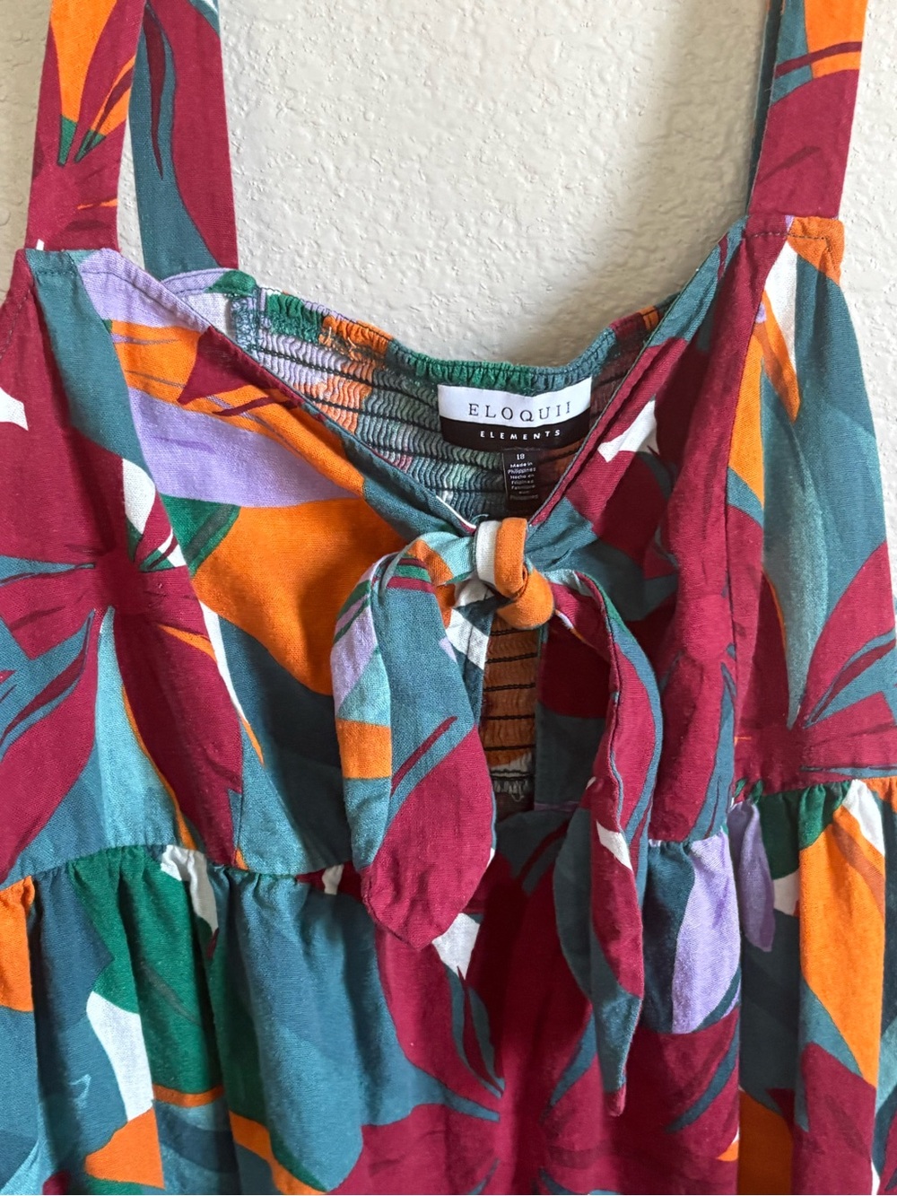 Eloquii Floral Tie-Front Maxi Dress - Picture 2 of 5